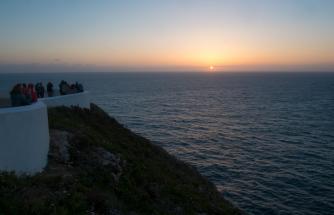 Going out with the sunset. The team at Cape St. Vincent, the southern most tip of Europe and Portugal.