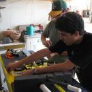 Preparing the Wave Glider to be loaded on to Diplodus
