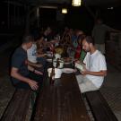 Dinner, the Infante, Azores and the stars out in the patio at the back of the farm house.