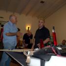 Zé explaining the hardware an X8 UAV and a Seacon to Marco.